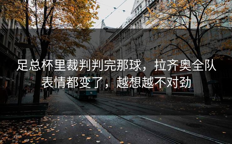 足总杯里裁判判完那球，拉齐奥全队表情都变了，越想越不对劲